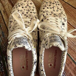 Women's Bob's Skechers Cat Face Kitten Shoes Shoes Size 9